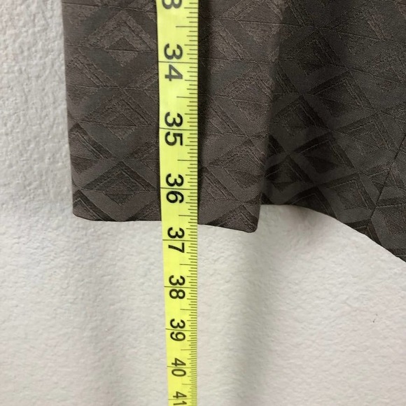 Banana Republic Pants Brown Martin Fit Geo Print Stretch Versatile Size 12 - Picture 11 of 16